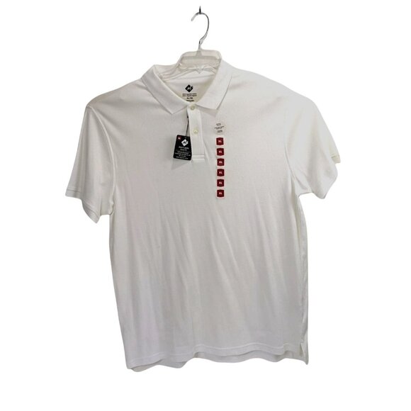Member's Mark XL White Cotton Polo Short Sleeve Shirt 19c - Picture 1 of 7